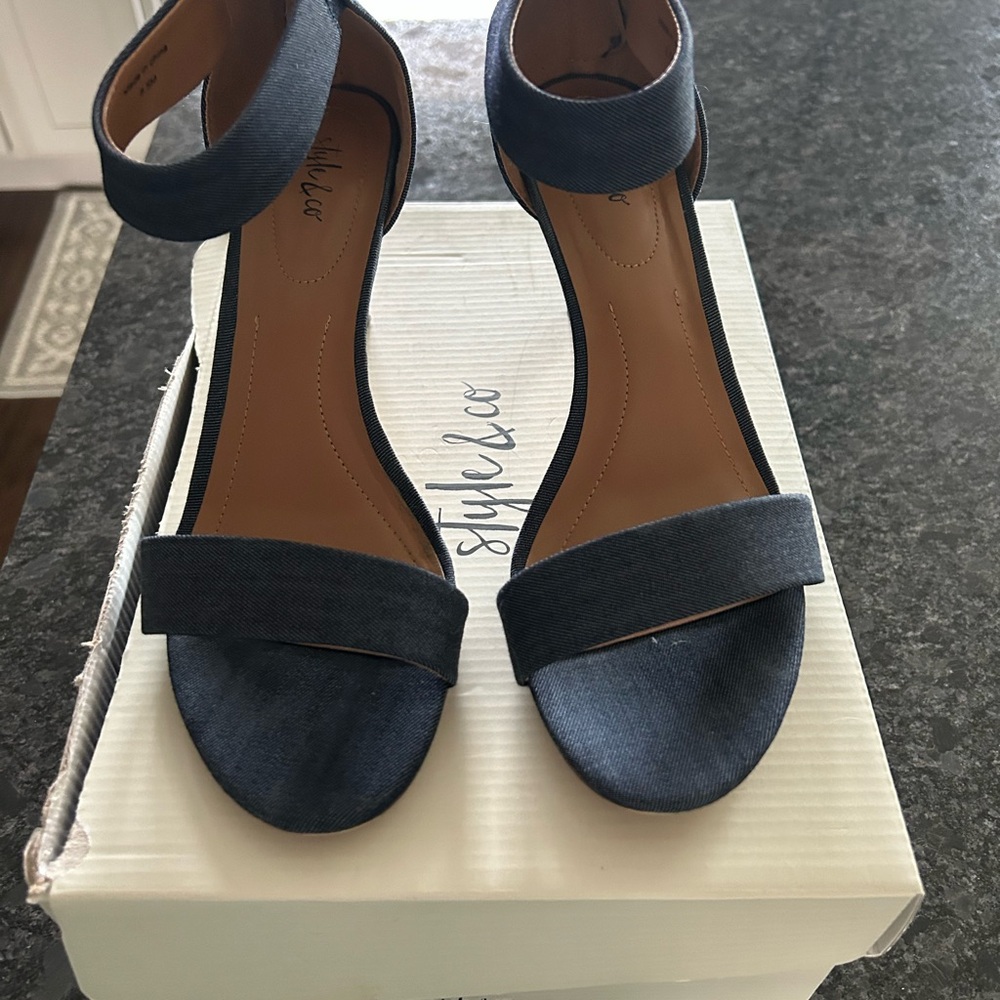 Style & Co Blue Sandals